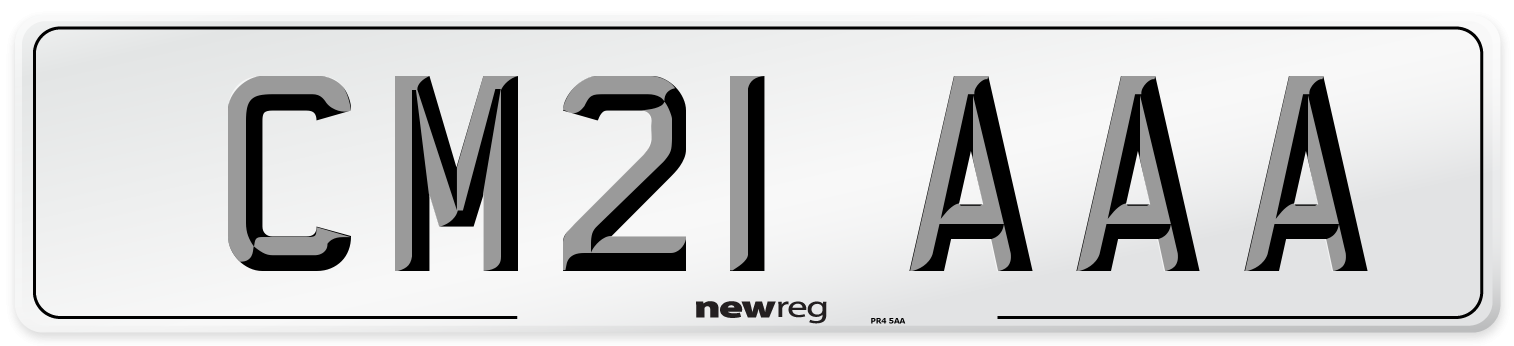 CM21 AAA Number Plate from New Reg